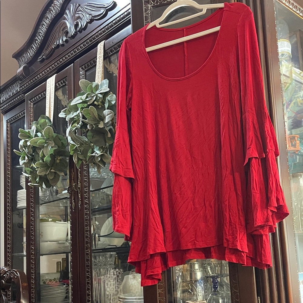 Elegant Red Women's Top
